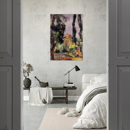 Jas de Bouffan - Paul Cézanne Brushed Aluminum Print - 70x100 cm / 28x40 inches | Paul Cézanne Aluminum Print | Paul Cézanne Prints