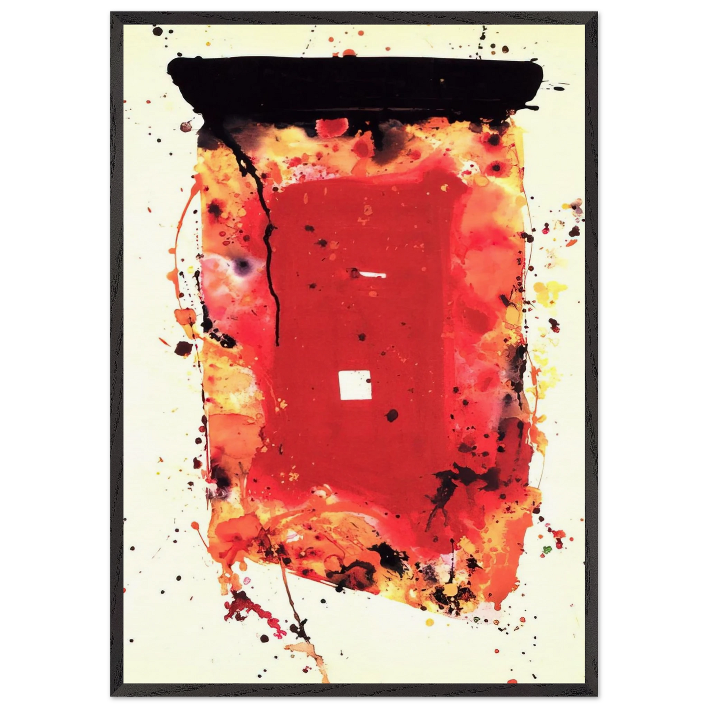 Flash Point - Sam Francis 70x100 cm / 28x40 inches Framed Art Print – Black Wooden Frame