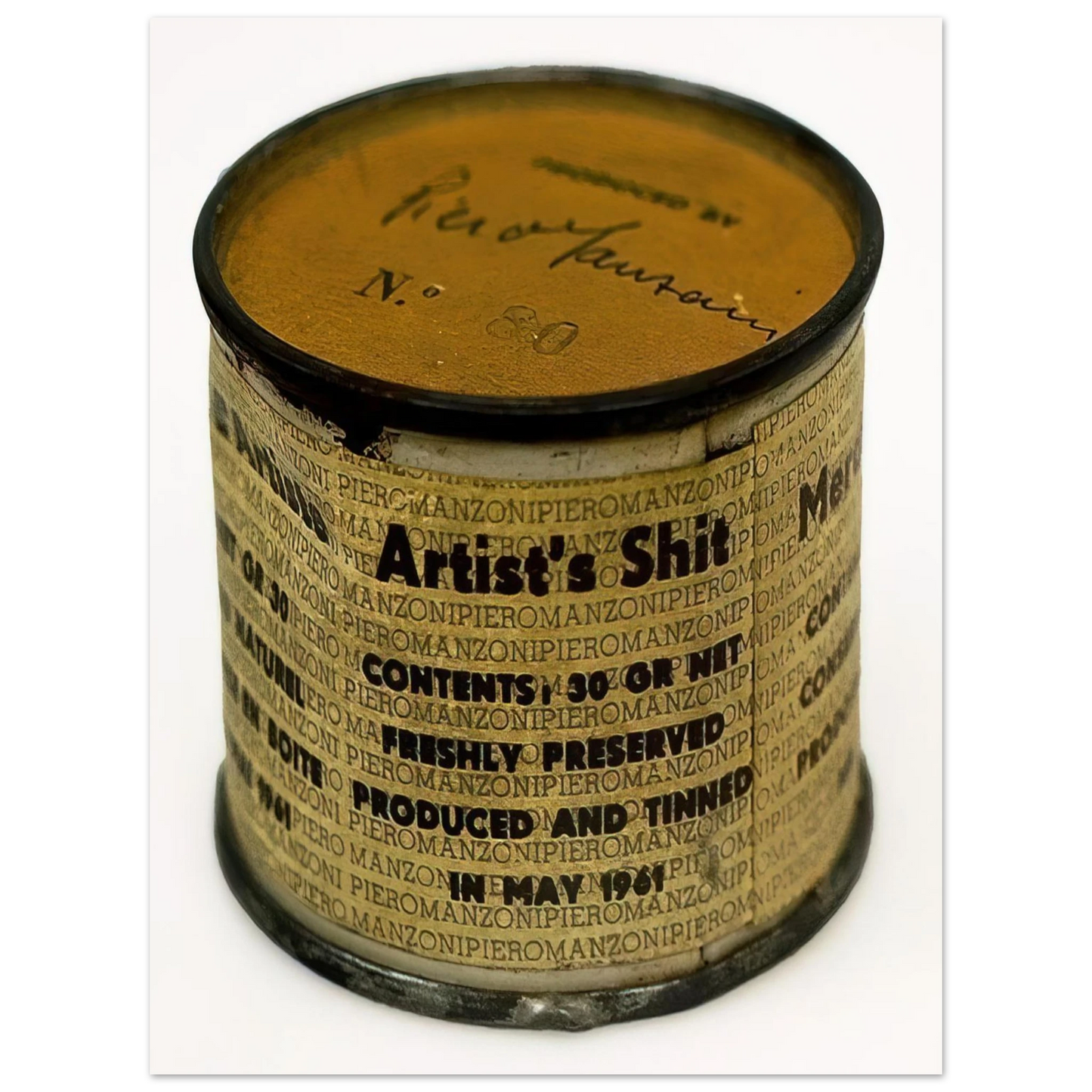Piero Manzoni - Artist's Shit  75x100 cm / 30x40inches Fine Art Poster