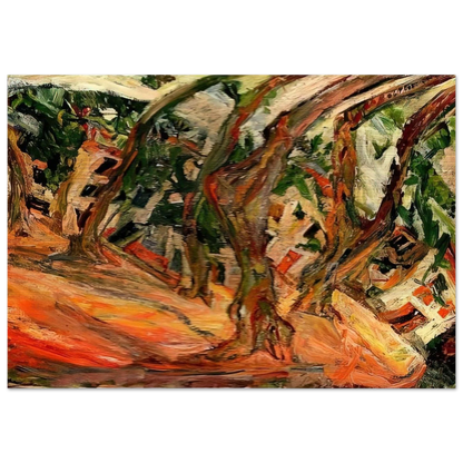 PLANE TREES AT CERET 1920 - Chaim Soutine Brushed Aluminum Print - 70x100 cm / 28x40 inches | Chaim Soutine Aluminum Print | Chaim Soutine Prints