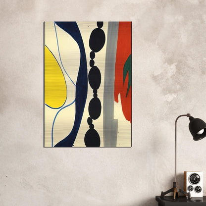 Schwarze Kette Grün zu Rot - 1966 - Ernst Wilhelm Nay Brushed Aluminum Print - 70x100 cm / 28x40 inches | Ernst Wilhelm Nay Aluminum Print | Ernst Wilhelm Nay Prints