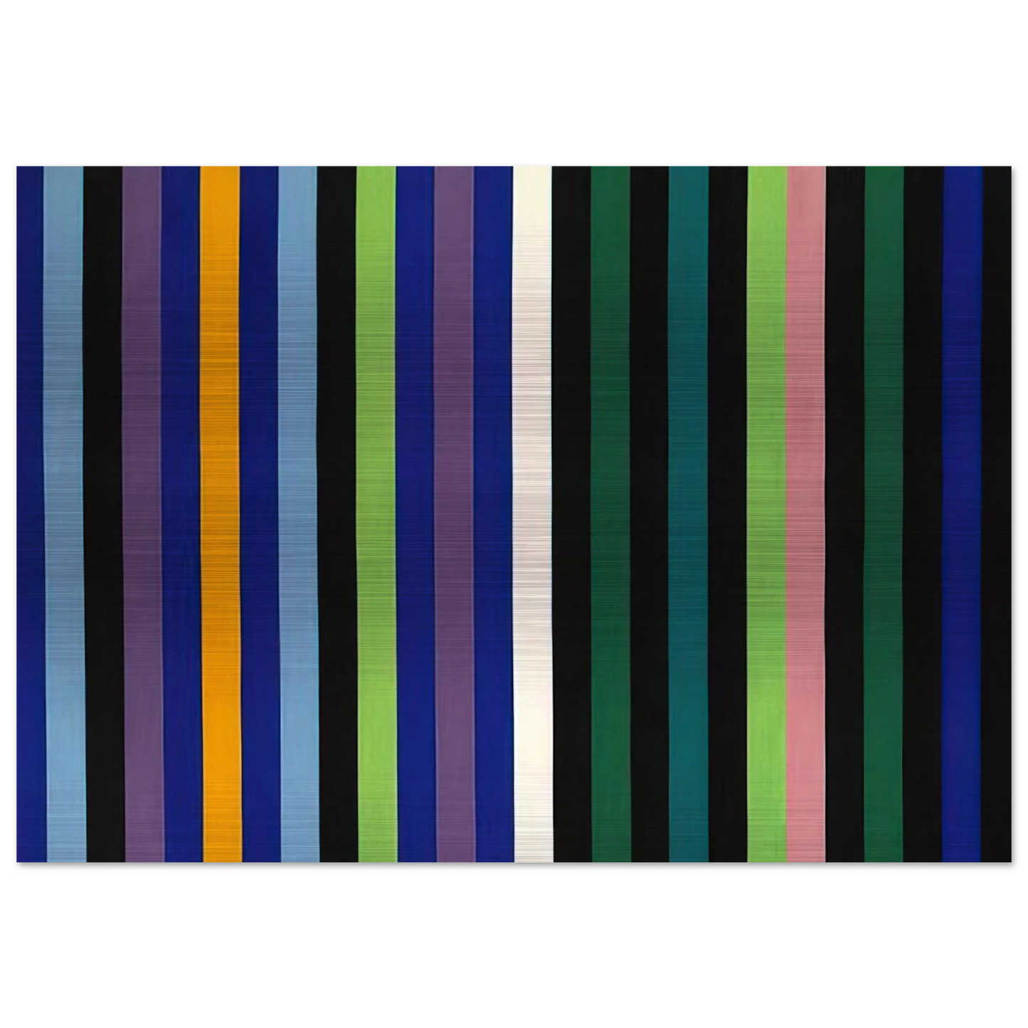 Two Part Blue - 1964 - Gene Davis Brushed Aluminum Print - 70x100 cm / 28x40 inches | Gene Davis Aluminum Print | Gene Davis Prints