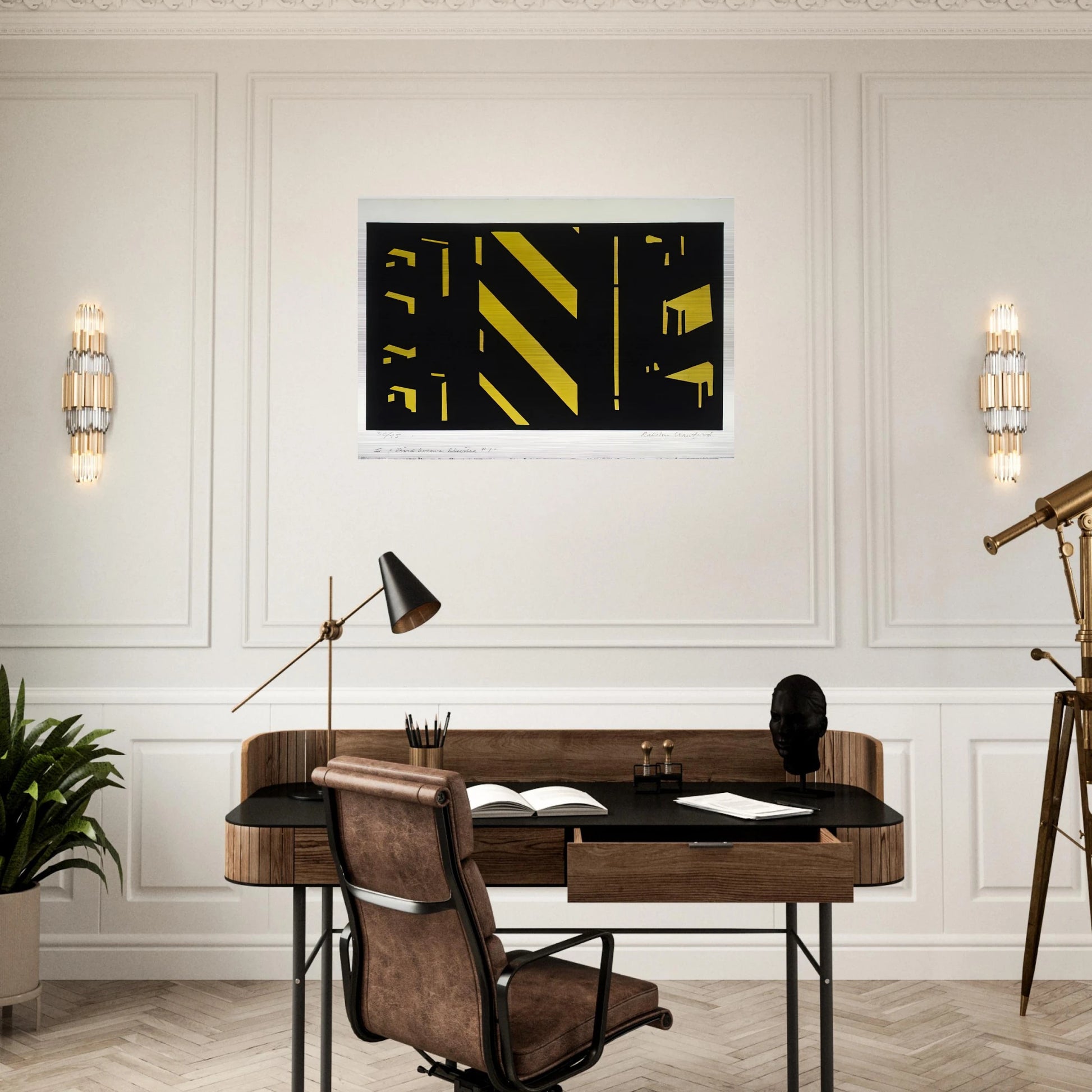 Third Avenue Elevated #1 1951 - Purism - Ralston Crawford Brushed Aluminum Print - 70x100 cm / 28x40 inches | Ralston Crawford Aluminum Print | Ralston Crawford Prints