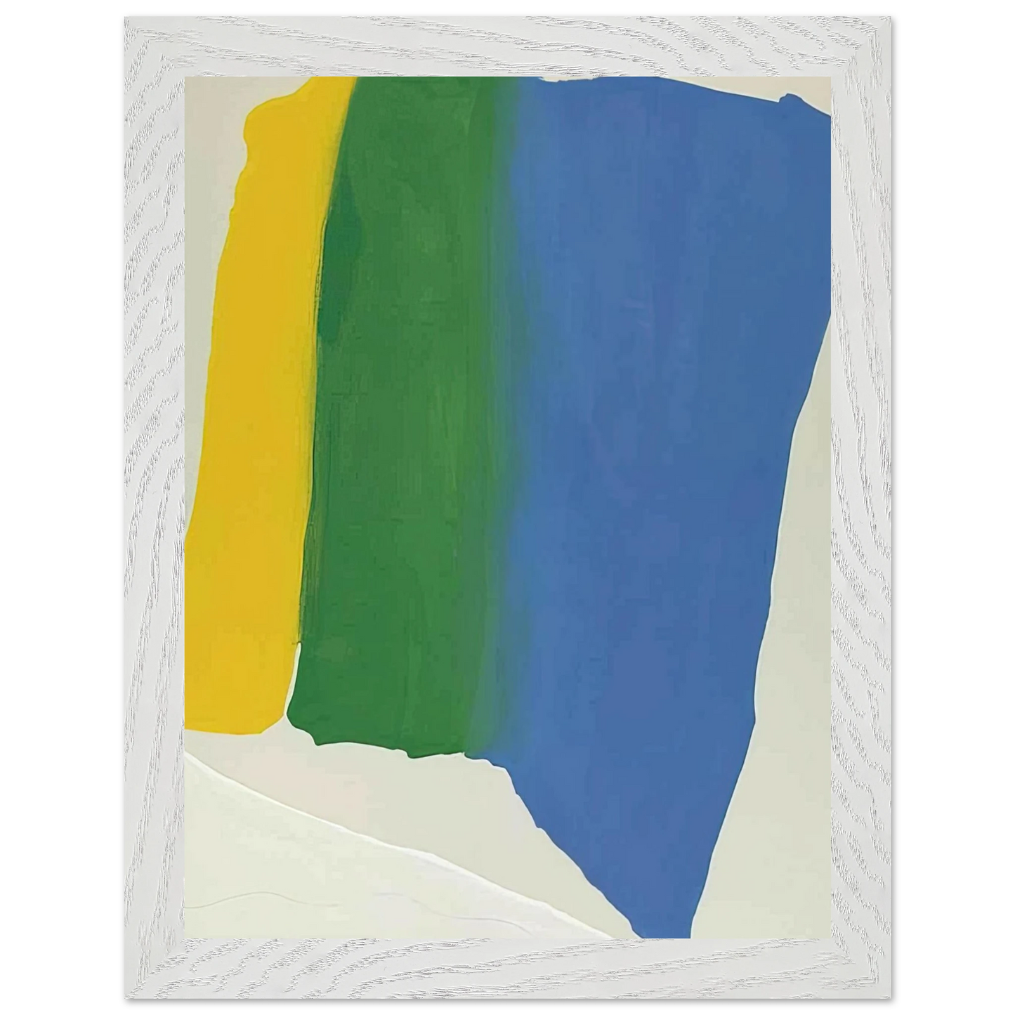Helen Frankenthaler - Summer Insignia - 1969 Wall art - 13x18 cm / 5x7 inches - Premium Wooden Framed Poster With Fine Art Paper-canvas - White frame