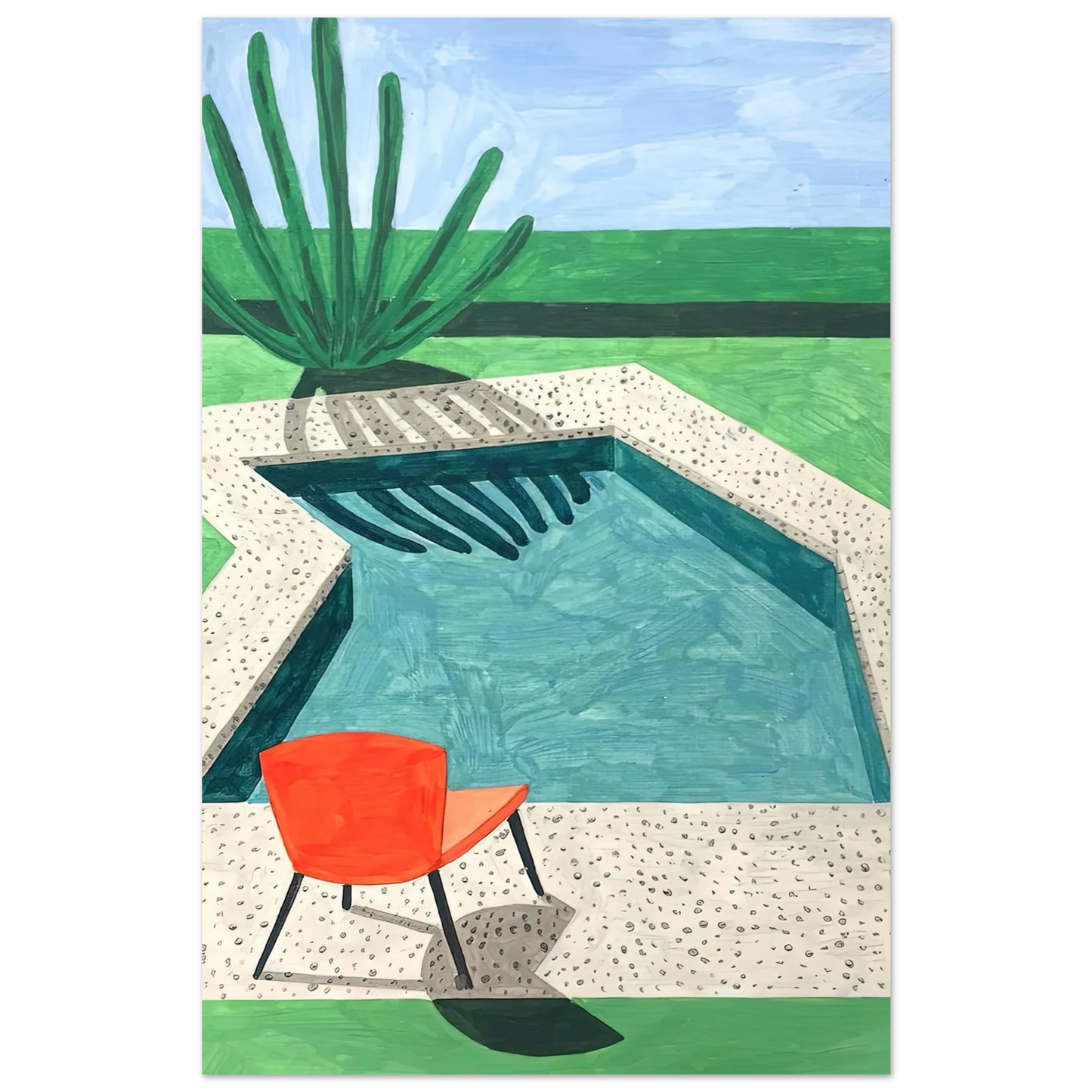 David Hockney - David Hockney Wall art - 13x18 cm / 5x7 inches - Premium Wooden Framed Poster With Fine Art Paper-canvas - Black frame
