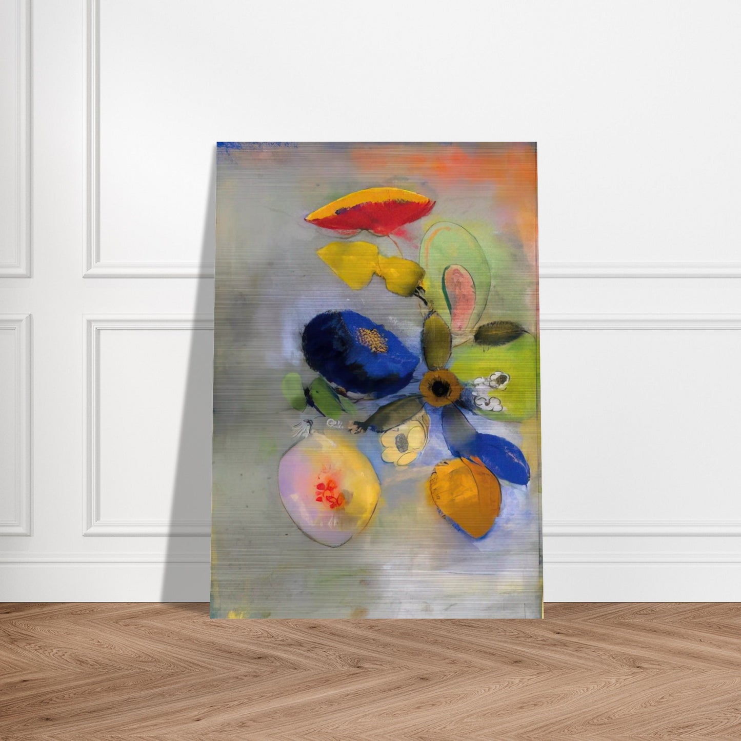 FLOWERS 3 - Odilon Redon Brushed Aluminum Print - 70x100 cm / 28x40 inches | Odilon Redon Aluminum Print | Odilon Redon Prints