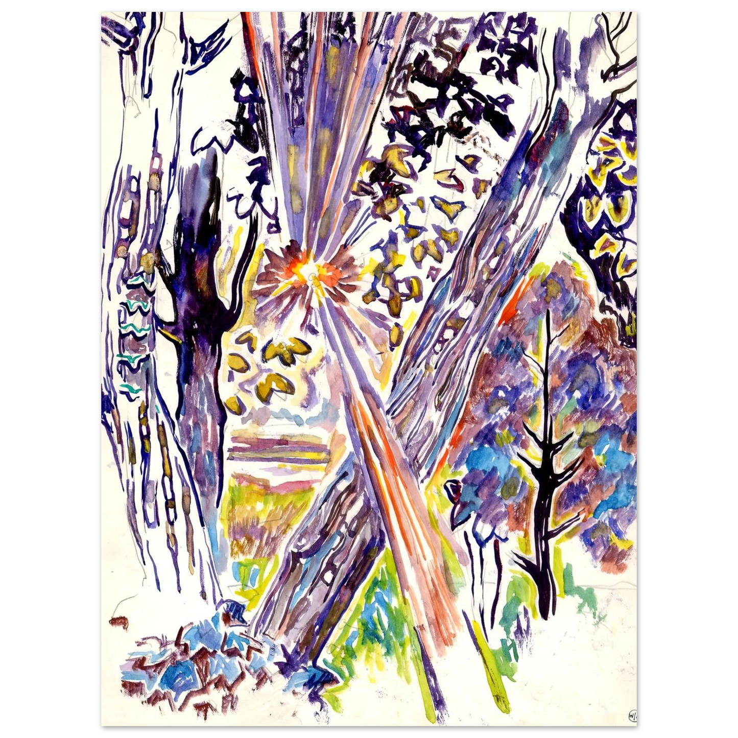 Walter Inglis Anderson - Walter Anderson Wall art - A1 (59.4 x 84.1  cm) - Premium Wooden Framed Poster With Fine Art Paper-canvas - White frame