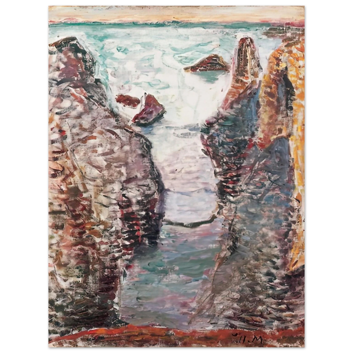 Henri Matisse - CIFFS BELLE ILE 1897  75x100 cm / 30x40inches Fine Art Poster