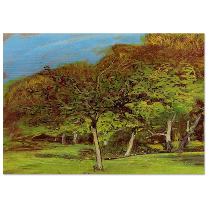 Fruit Trees - claude monet Brushed Aluminum Print - 70x100 cm / 28x40 inches | claude monet Aluminum Print | claude monet Prints