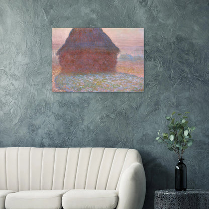 Grainstack in Sunshine - claude monet Brushed Aluminum Print - 70x100 cm / 28x40 inches | claude monet Aluminum Print | claude monet Prints