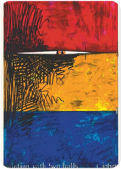 PAINTING WITH TWO BALLS ULAE 87 By Jasper Johns Pack of 10 Post Cards | Jasper Johns Post Cards | A6 (10.5 x 14.8 cm) - 4.1 x 5.8 inches