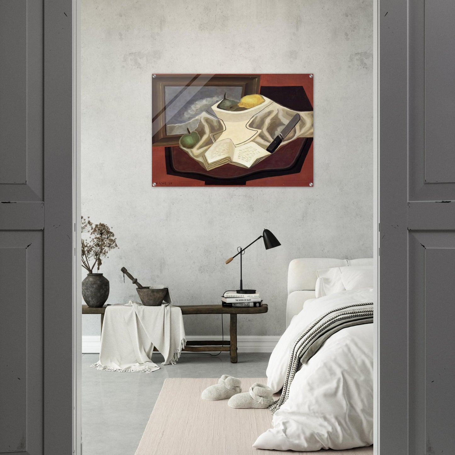 THE TABLE IN FRONT OF THE PICTURE 1926 - Juan Gris Acrylic Print - 70x100 cm / 28x40″ inches | Juan Gris Wall Art | Juan Gris Prints