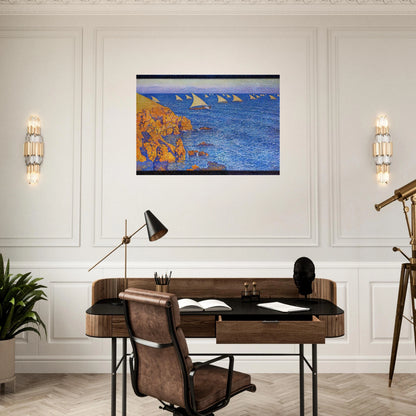 THE REGATA 1892 - Theo van Rysselberghe Brushed Aluminum Print - 70x100 cm / 28x40 inches | Theo van Rysselberghe Aluminum Print | Theo van Rysselberghe Prints