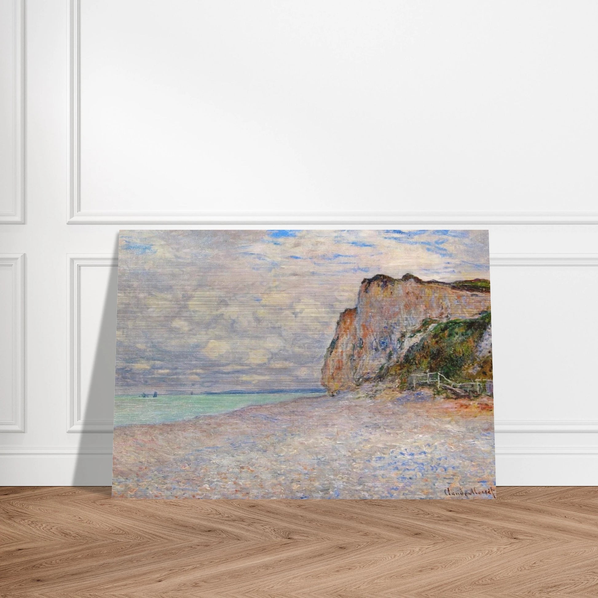 Cliffs near Dieppe - claude monet Brushed Aluminum Print - 70x100 cm / 28x40 inches | claude monet Aluminum Print | claude monet Prints
