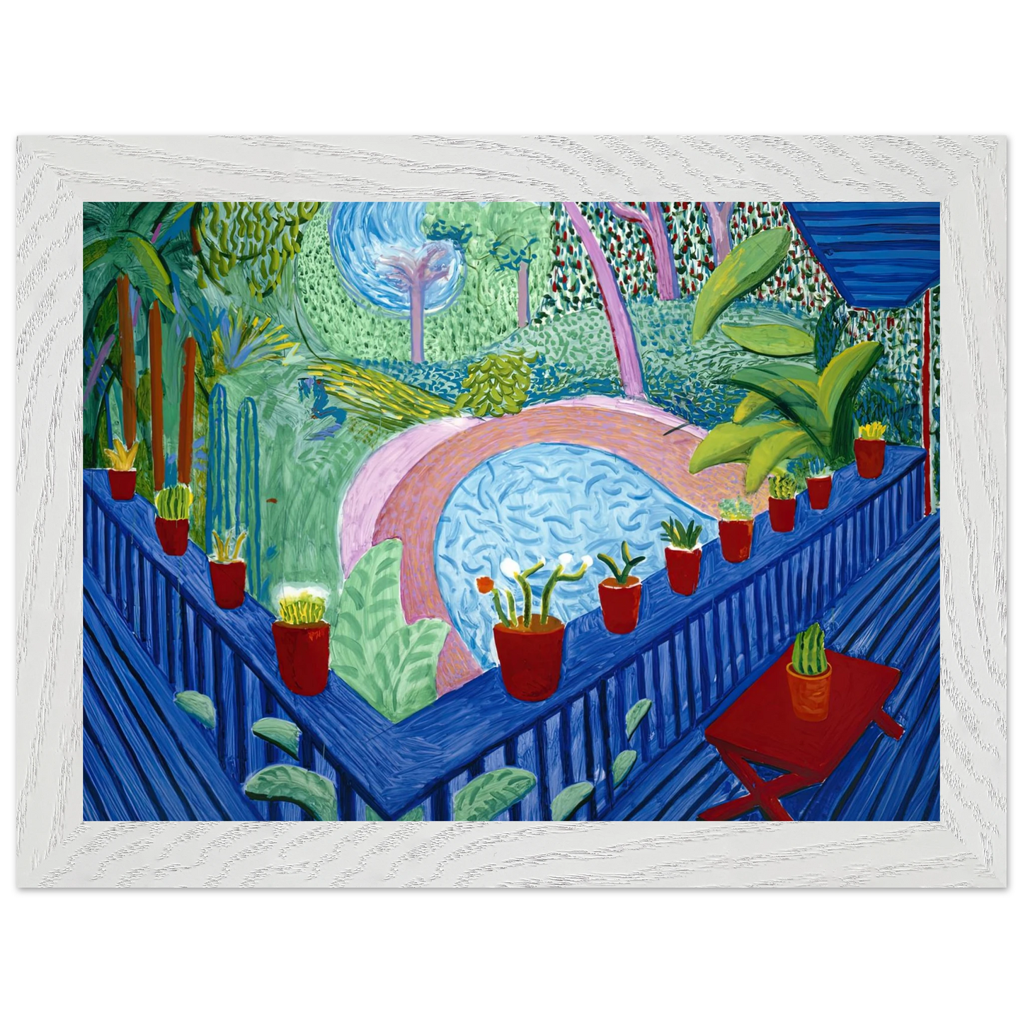David Hockney - David Hockney Wall art - 30x45 cm / 12x18 inches - Premium Wooden Framed Poster With Fine Art Paper-canvas - Black frame
