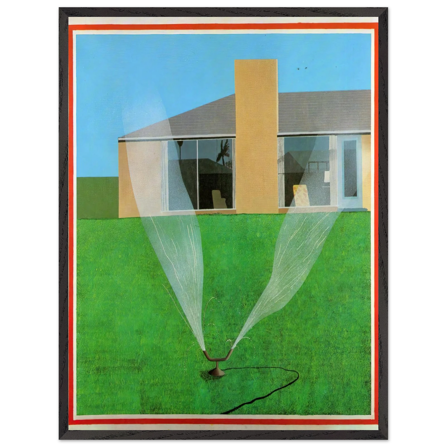 David Hockney - David Hockney Wall art - 13x18 cm / 5x7 inches - Premium Wooden Framed Poster With Fine Art Paper-canvas - White frame