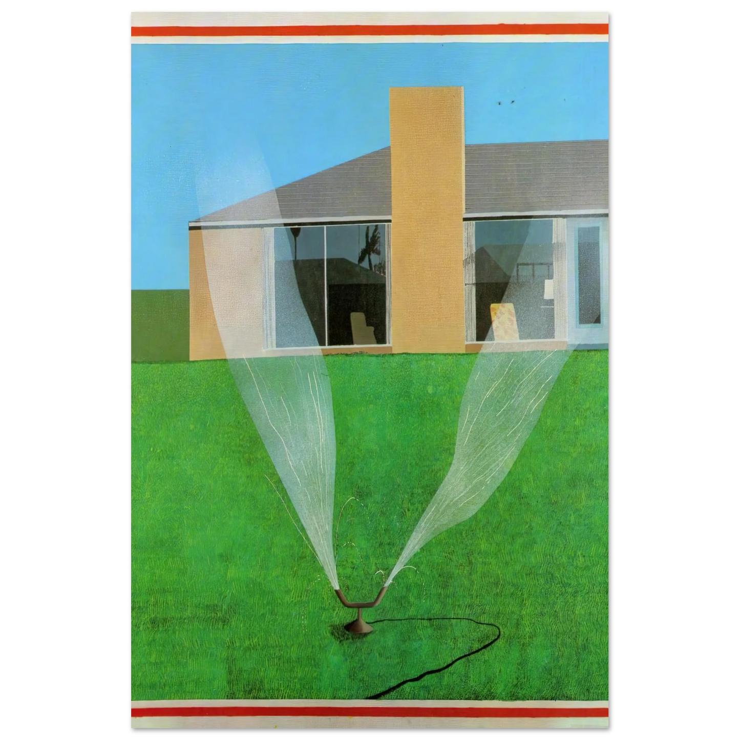 David Hockney - David Hockney Wall art - 13x18 cm / 5x7 inches - Premium Wooden Framed Poster With Fine Art Paper-canvas - Wood frame