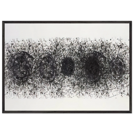 Straight Line of the Sun  L L187  - Sam Francis 70x100 cm / 28x40 inches Framed Art Print – Black Wooden Frame