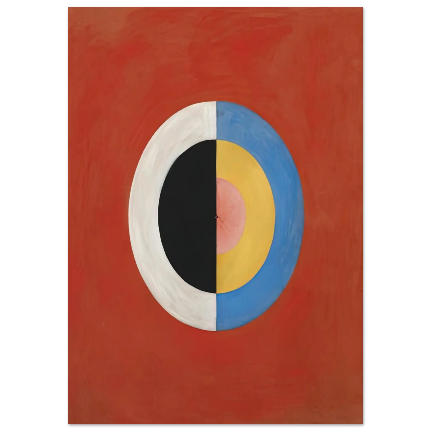 Hilma af Klint - THE SWAN NO 17 1915 0 Wall art - A2 (42 x 59.4  cm) - Premium Wooden Framed Poster With Fine Art Paper - White frame