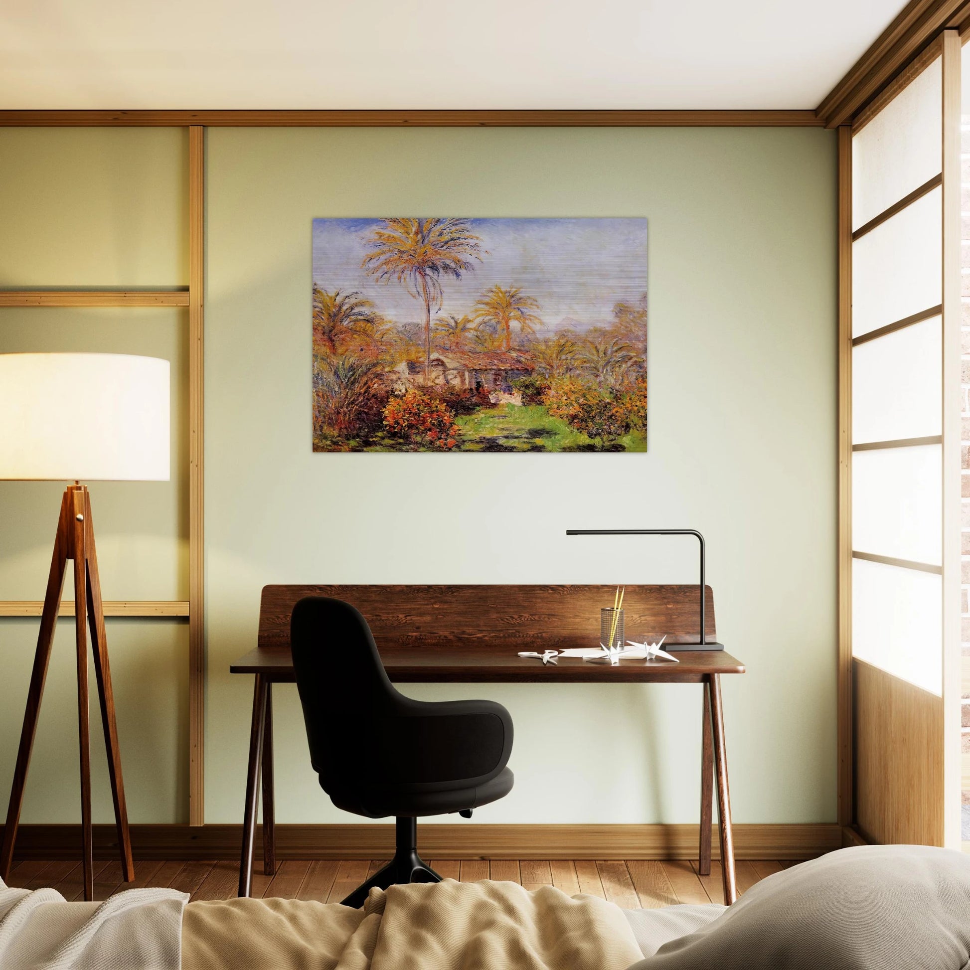 Small Country Farm in Bordighera - claude monet Brushed Aluminum Print - 70x100 cm / 28x40 inches | claude monet Aluminum Print | claude monet Prints