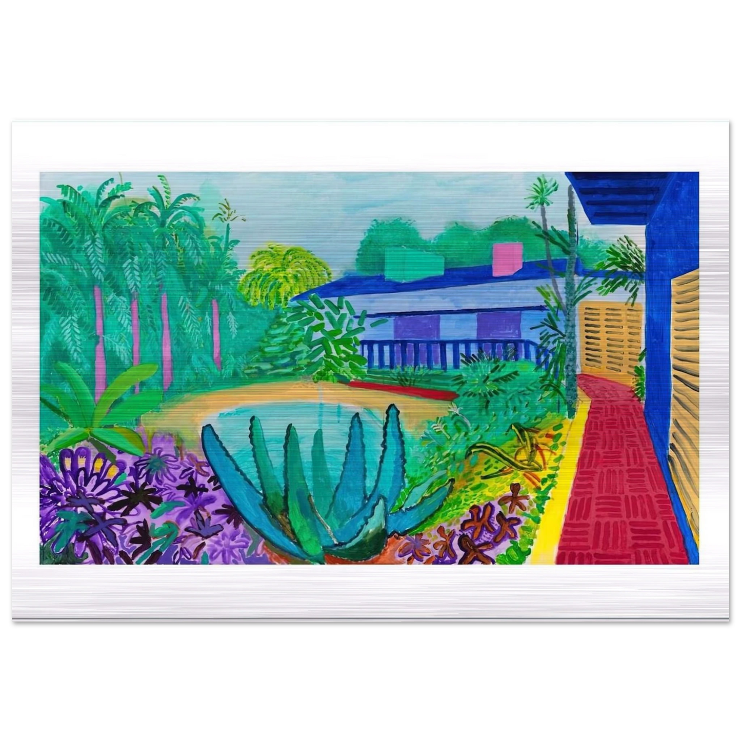 David Hockney - David Hockney Brushed Aluminum Print - 70x100 cm / 28x40 inches | David Hockney Aluminum Print | David Hockney Prints