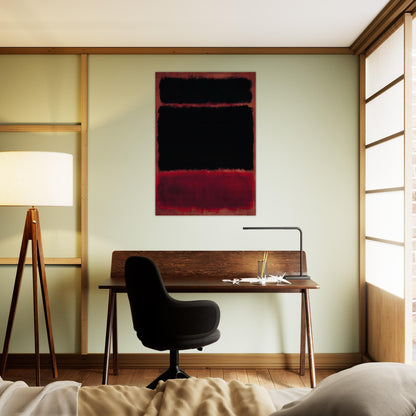 Black in Deep Red - 1957 - Mark Rothko Brushed Aluminum Print - 70x100 cm / 28x40 inches | Mark Rothko Aluminum Print | Mark Rothko Prints
