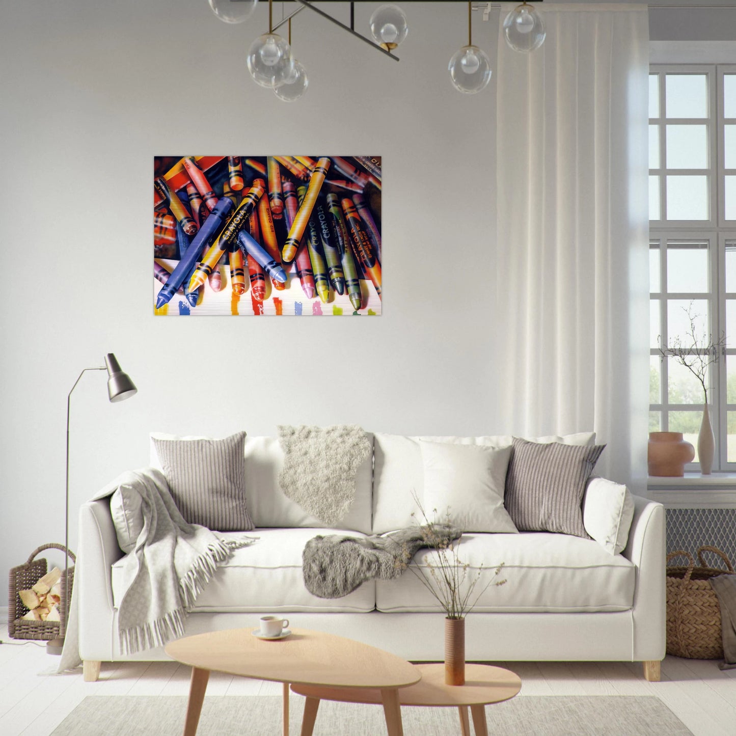 CRAYOLA 1973 - Audrey Flack Brushed Aluminum Print - 70x100 cm / 28x40 inches | Audrey Flack Aluminum Print | Audrey Flack Prints