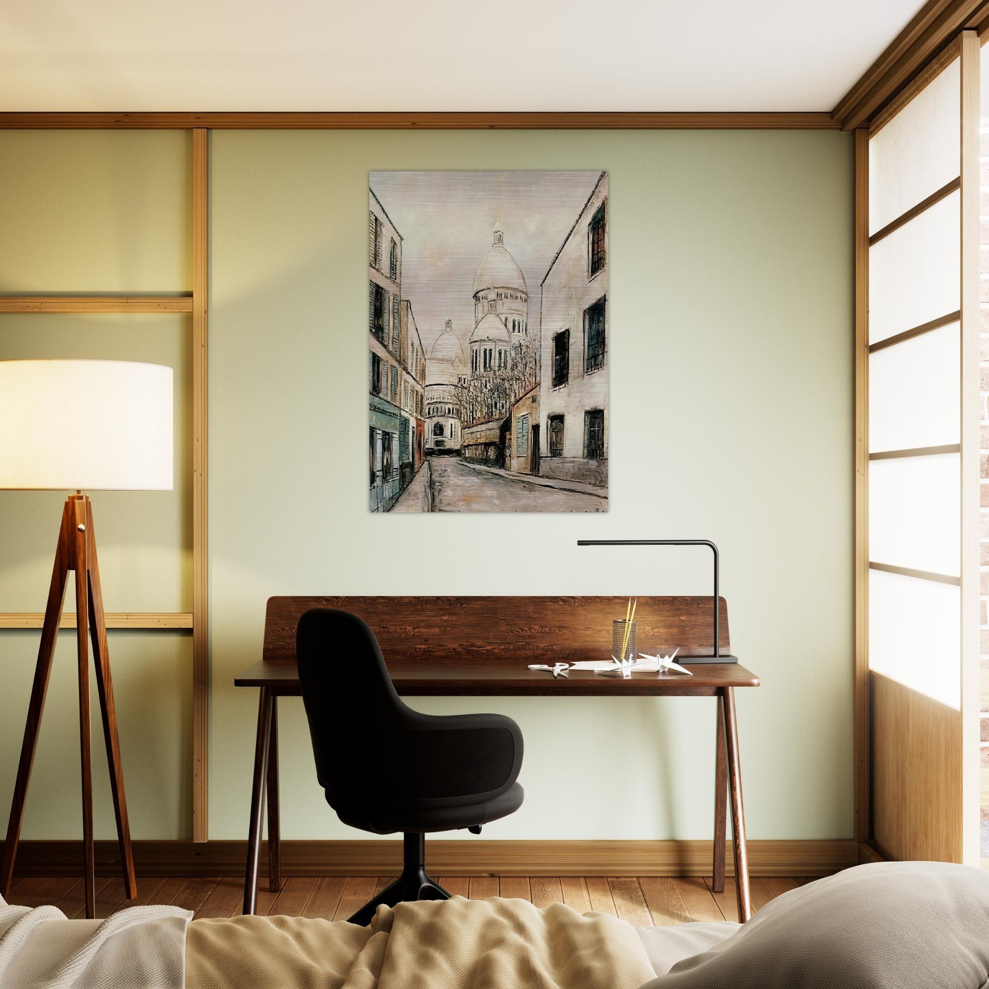 SACRE COEUR 1 - Maurice Utrillo Brushed Aluminum Print - 70x100 cm / 28x40 inches | Maurice Utrillo Aluminum Print | Maurice Utrillo Prints