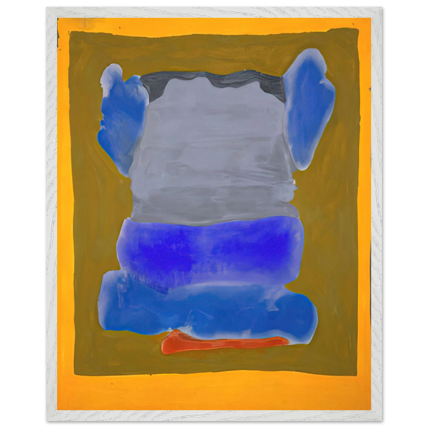 Helen Frankenthaler - Buddha s Court - 1964 Wall art - 13x18 cm / 5x7 inches - Premium Wooden Framed Poster With Fine Art Paper-canvas - Black frame