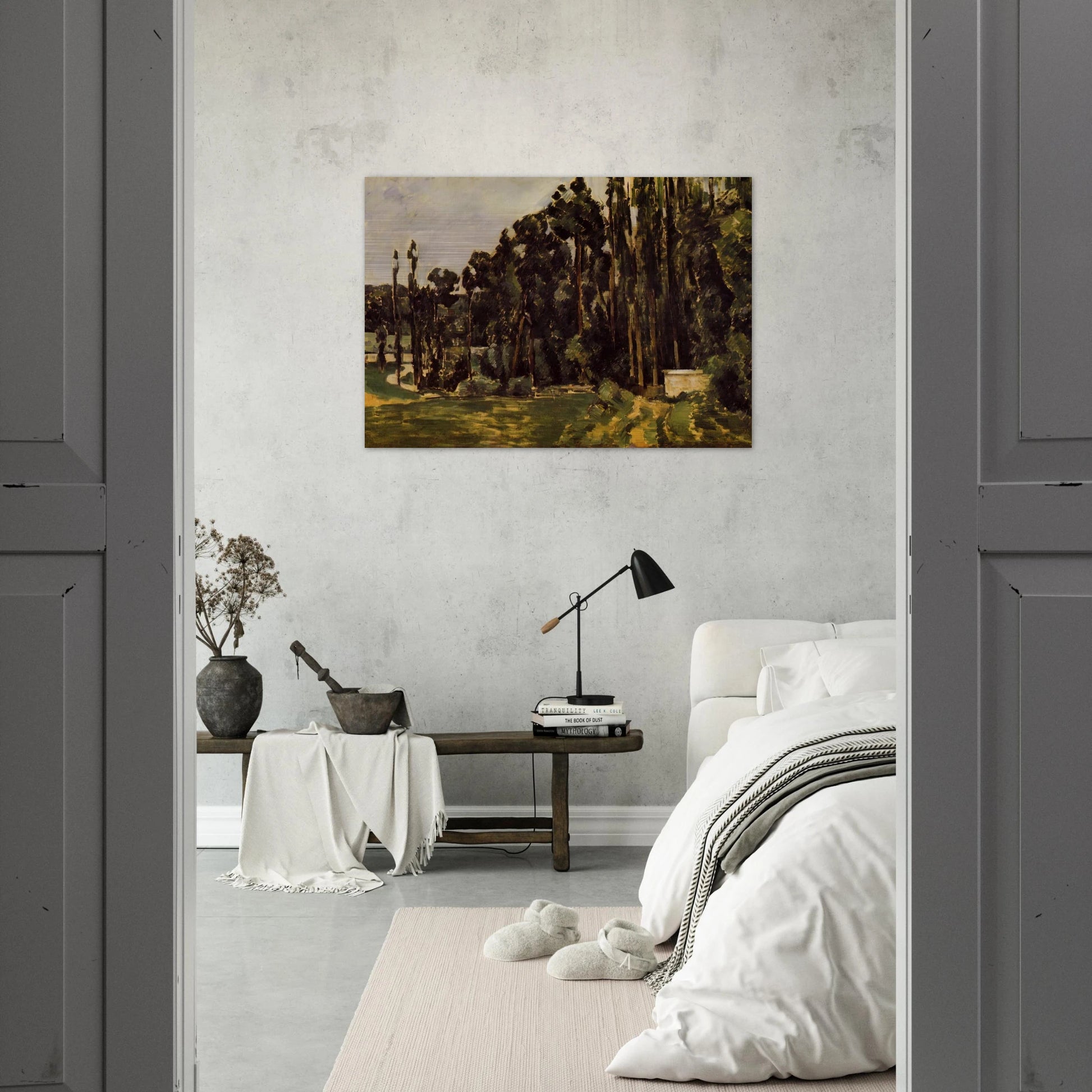 Poplars - Paul Cézanne Brushed Aluminum Print - 70x100 cm / 28x40 inches | Paul Cézanne Aluminum Print | Paul Cézanne Prints