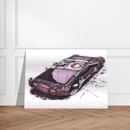 Syd Mead - Syd Mead Brushed Aluminum Print - 70x100 cm / 28x40 inches | Syd Mead Aluminum Print | Syd Mead Prints
