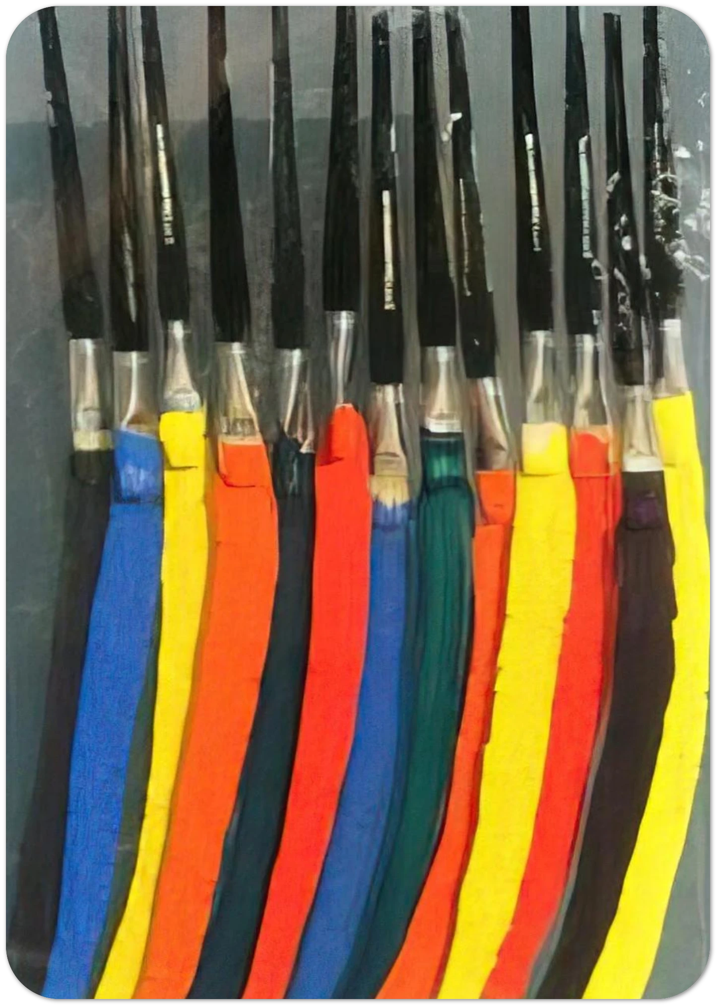 Paintbrushes V - 1991 By Arman Pack of 10 Post Cards | Arman Post Cards | A6 (10.5 x 14.8 cm) - 4.1 x 5.8 inches
