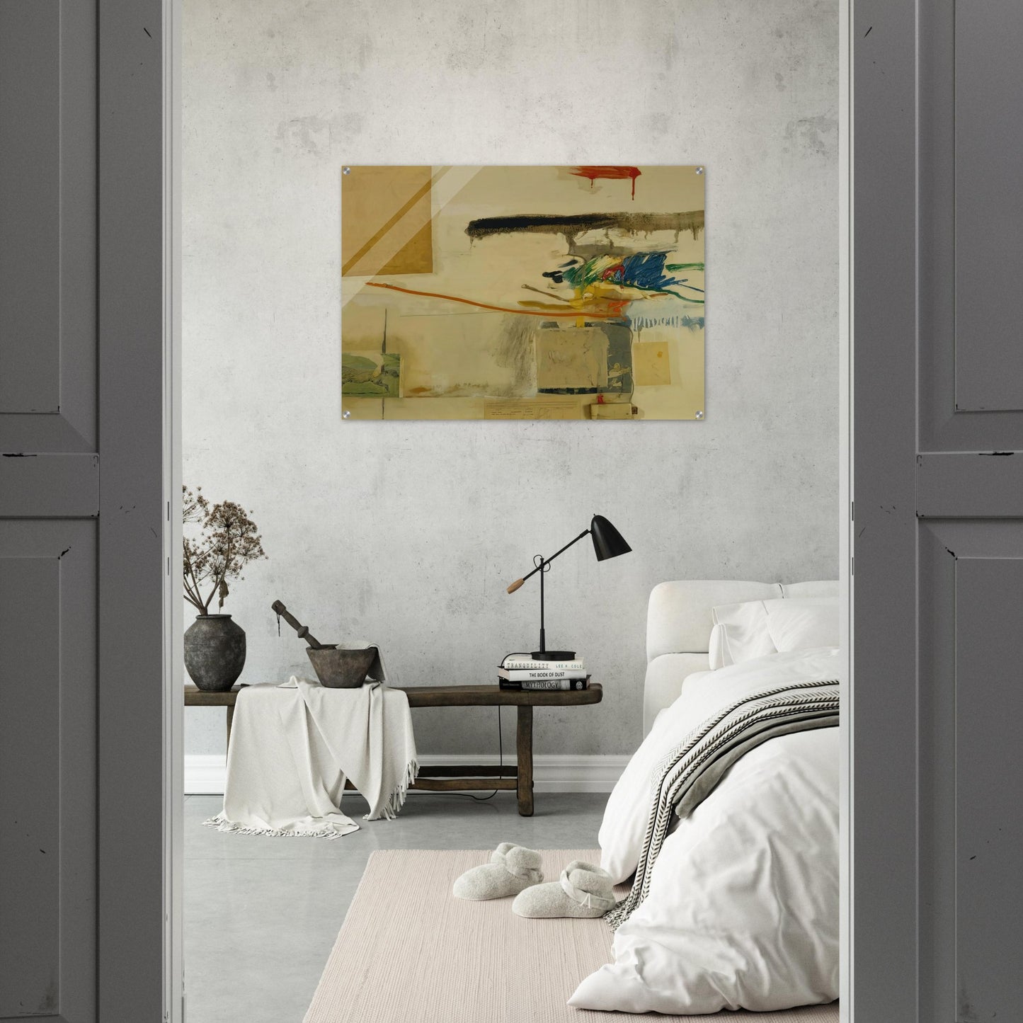 UNTITLED FORMERLY TITLED COLLAGE WITH HORSE 1957 - Robert Rauschenberg Acrylic Print - 70x100 cm / 28x40″ inches