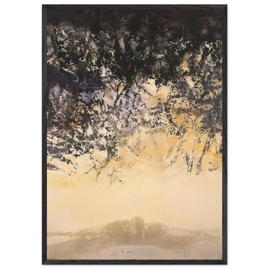 11 11 1996 1996 - Zao Wou-Ki 70x100 cm / 28x40 inches Framed Art Print – Black Wooden Frame