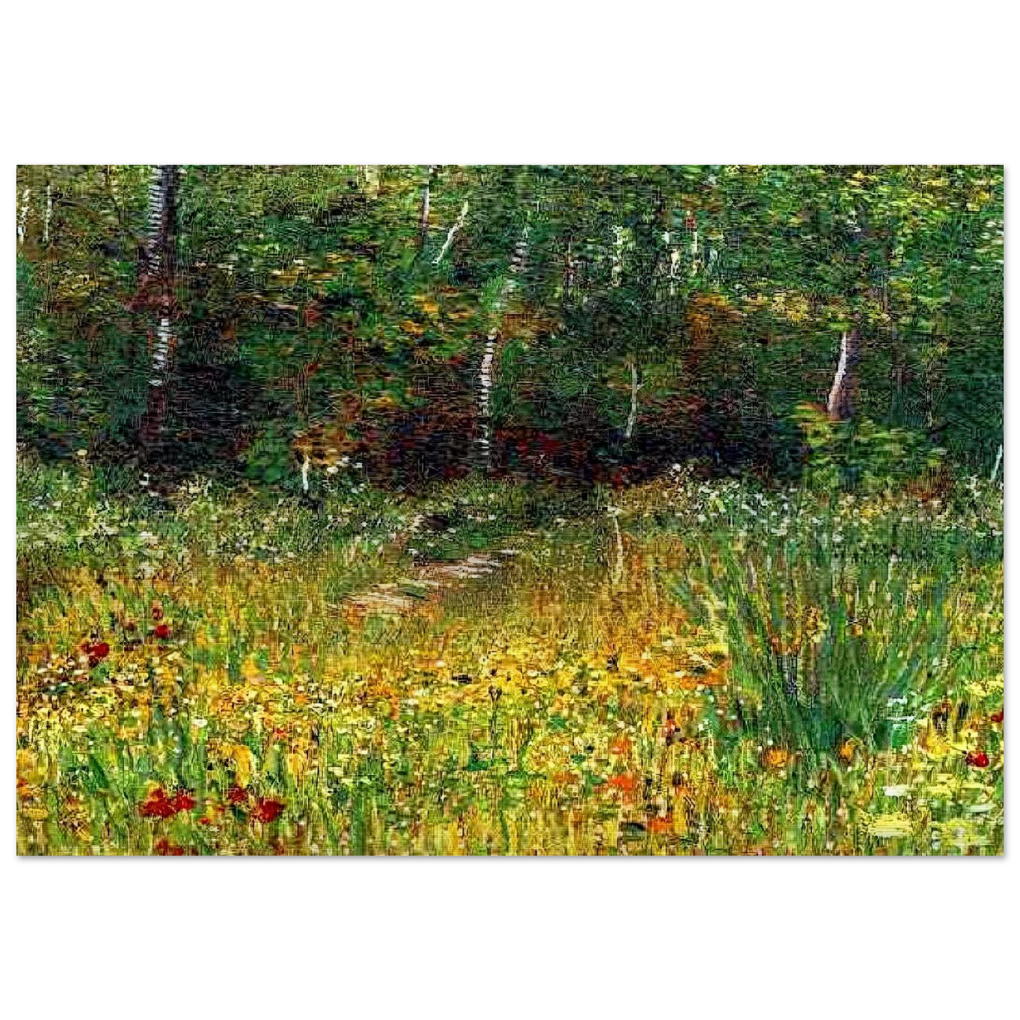 Park at Asnieres in Spring - Vincent van Gogh Brushed Aluminum Print - 70x100 cm / 28x40 inches | Vincent van Gogh Aluminum Print | Vincent van Gogh Prints