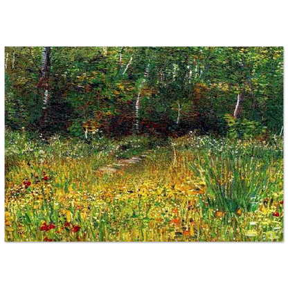 Park at Asnieres in Spring - Vincent van Gogh Brushed Aluminum Print - 70x100 cm / 28x40 inches | Vincent van Gogh Aluminum Print | Vincent van Gogh Prints