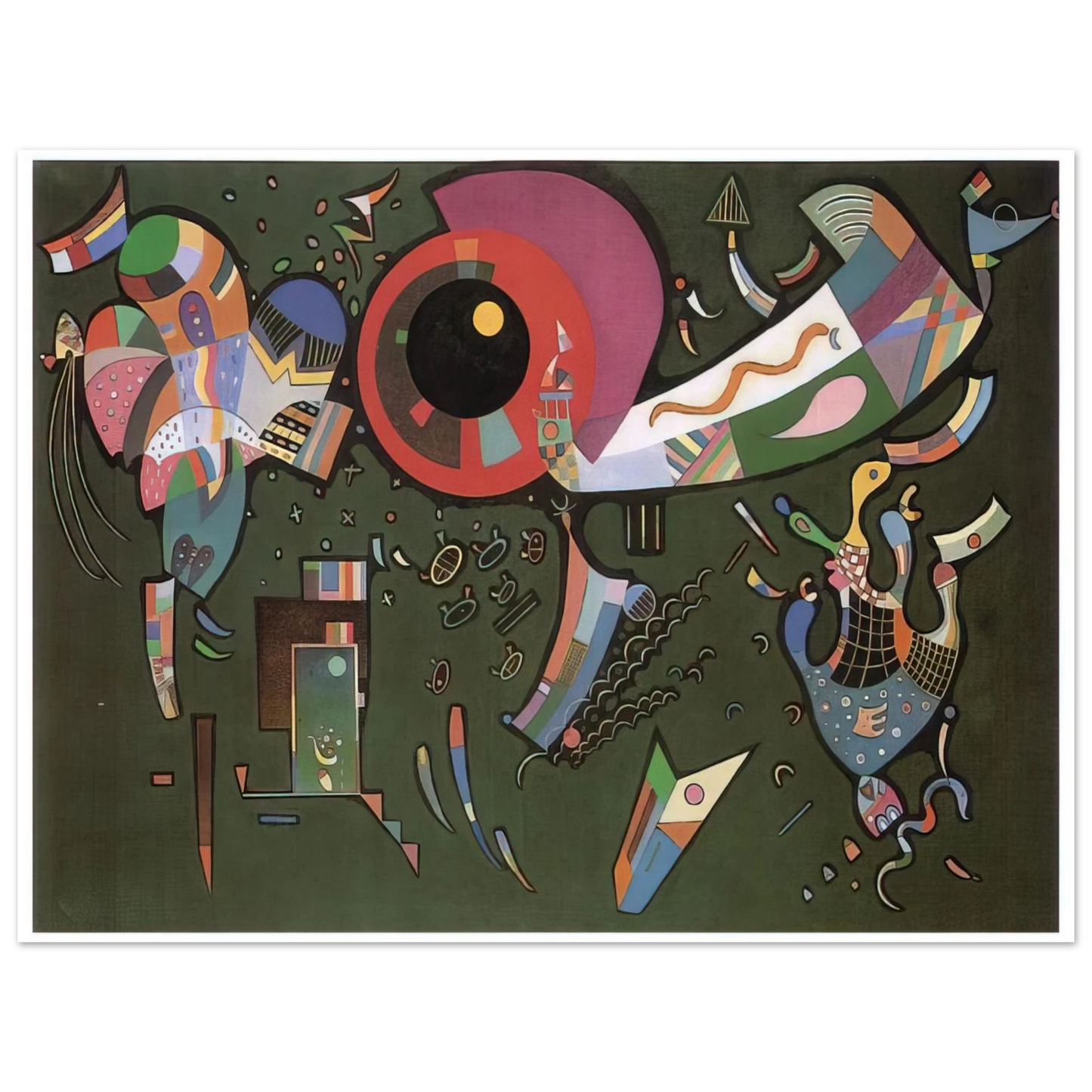 Wassily Kandinsky - AROUND THE CIRCLE 1940  75x100 cm / 30x40inches Fine Art Poster
