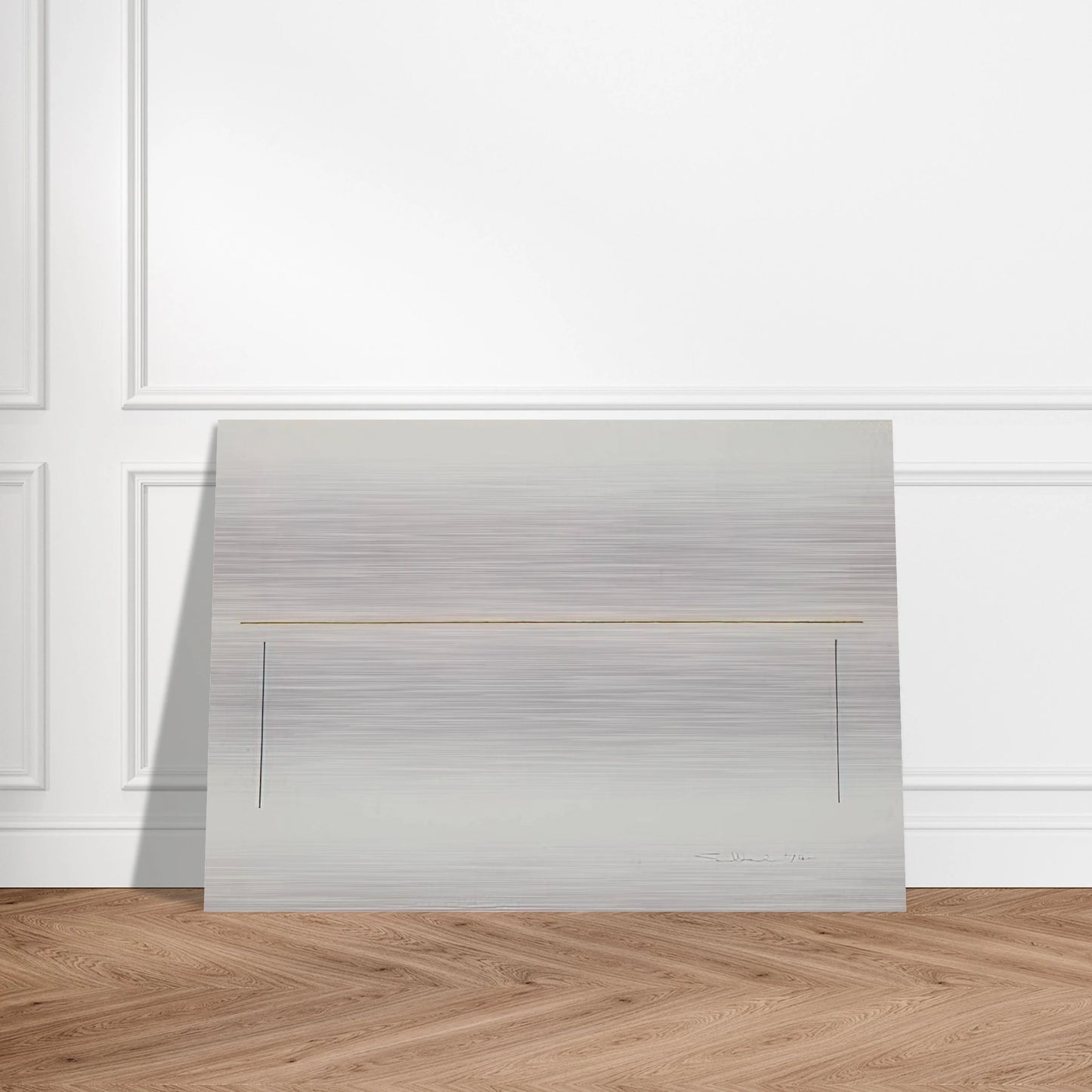 Untitled - 1974 - Fred Sandback Brushed Aluminum Print - 70x100 cm / 28x40 inches | Fred Sandback Aluminum Print | Fred Sandback Prints