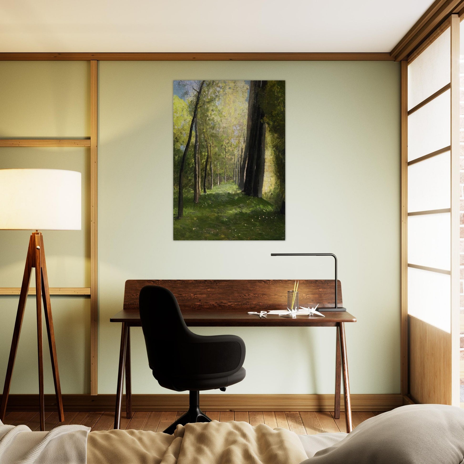 LANE OF TREES - Odilon Redon Brushed Aluminum Print - 70x100 cm / 28x40 inches | Odilon Redon Aluminum Print | Odilon Redon Prints