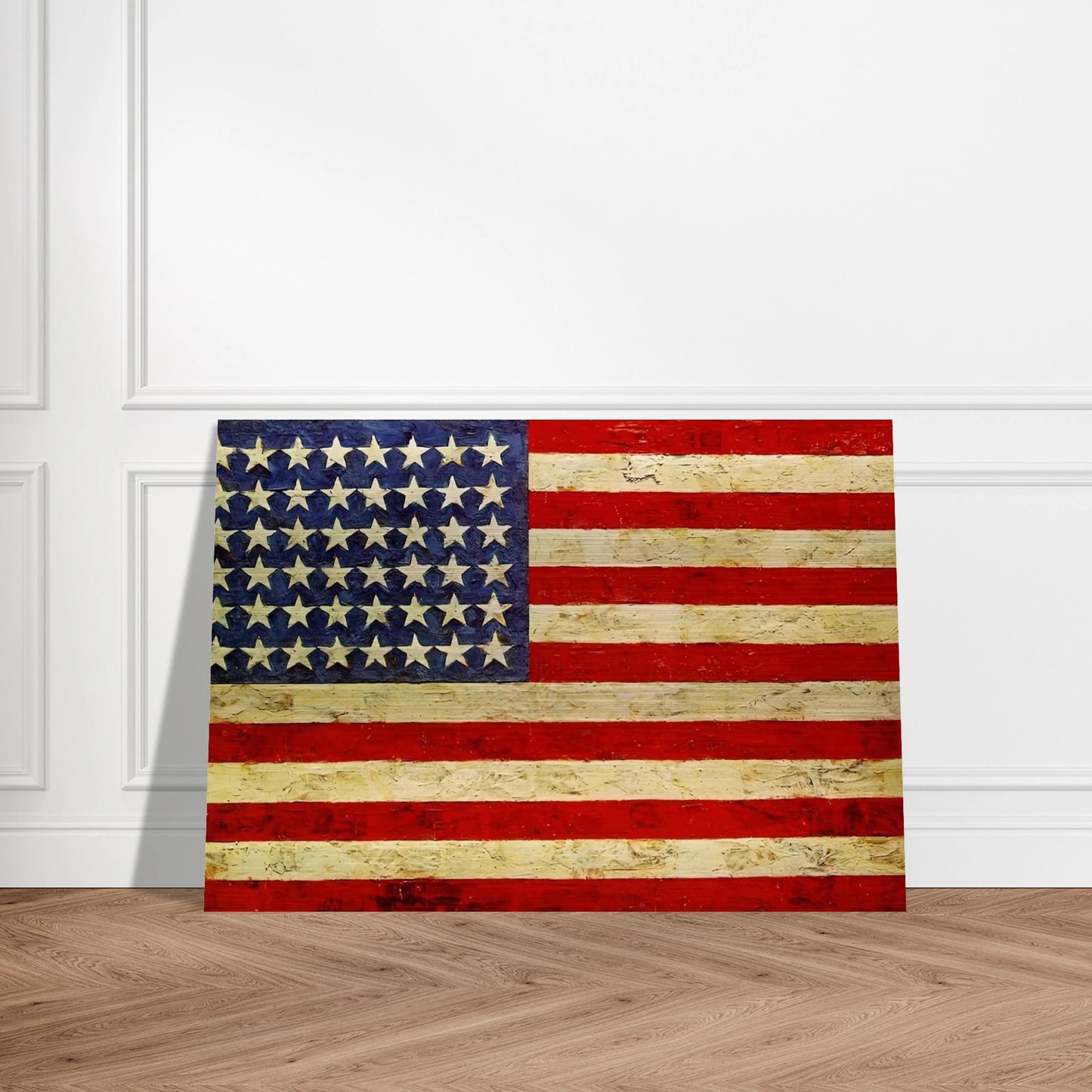 FLAG - Jasper Johns Brushed Aluminum Print - 70x100 cm / 28x40 inches | Jasper Johns Aluminum Print | Jasper Johns Prints