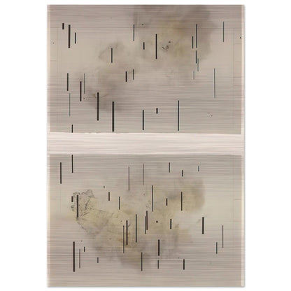 Global Village 37-48 Diptych - 1989 - John Cage Brushed Aluminum Print - 70x100 cm / 28x40 inches | John Cage Aluminum Print | John Cage Prints