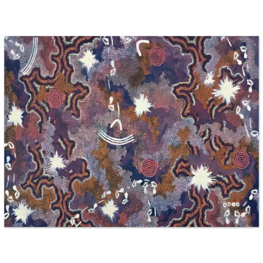 Clifford Possum Tjapaltjarri - Ngarlu - 1994  75x100 cm / 30x40inches Fine Art Poster
