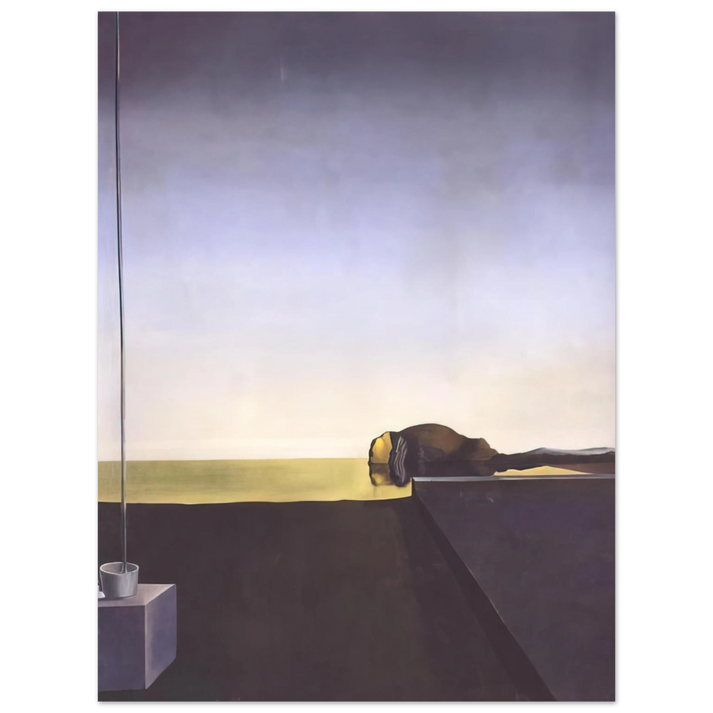 Salvador Dali - THE TRUE PAINTING OF THE ISLE OF THE DEAD BY ARNOLD B%C3%B6CKLIN AT THE HOUR OF THE ANGELUS  75x100 cm / 30x40inches Fine Art Poster