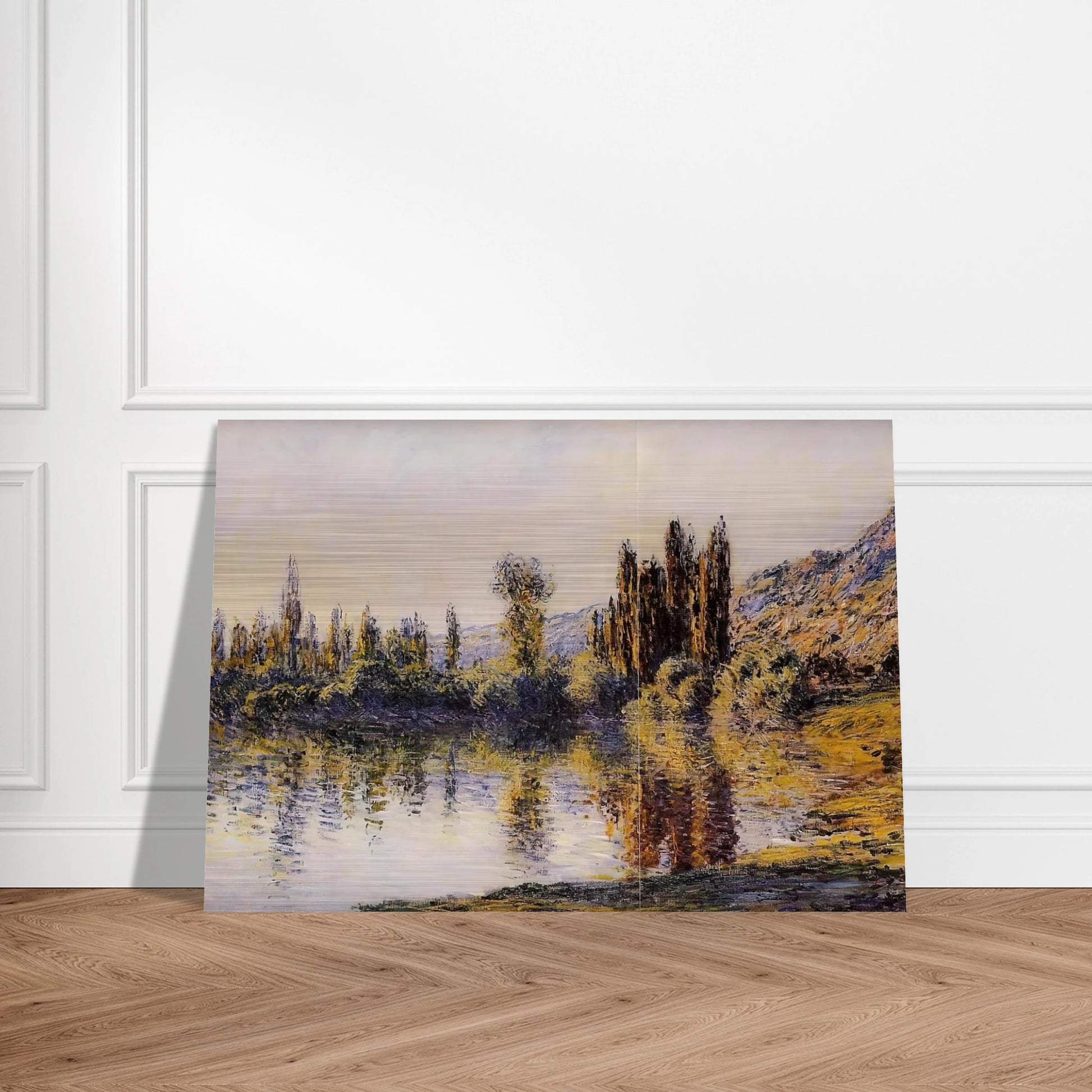 The Seine at Vetheuil - claude monet Brushed Aluminum Print - 70x100 cm / 28x40 inches | claude monet Aluminum Print | claude monet Prints