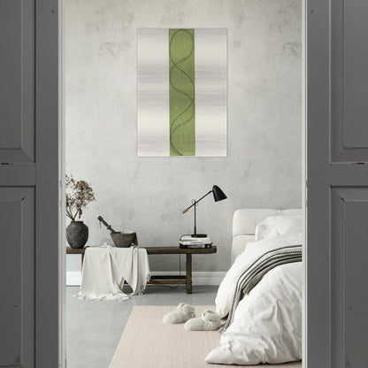GREEN COLUMN FIGURE 2003 - Robert Mangold Brushed Aluminum Print - 70x100 cm / 28x40 inches | Robert Mangold Aluminum Print | Robert Mangold Prints
