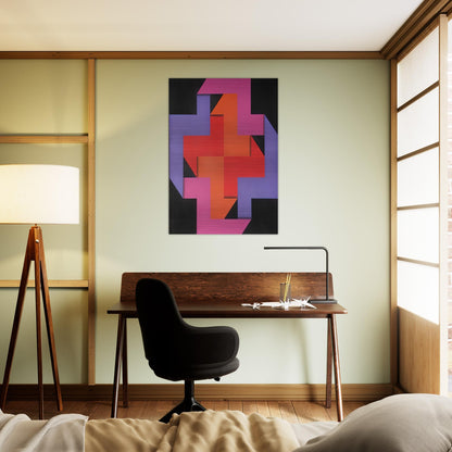 Tibacuy - 1969 - Omar Rayo Brushed Aluminum Print - 70x100 cm / 28x40 inches | Omar Rayo Aluminum Print | Omar Rayo Prints