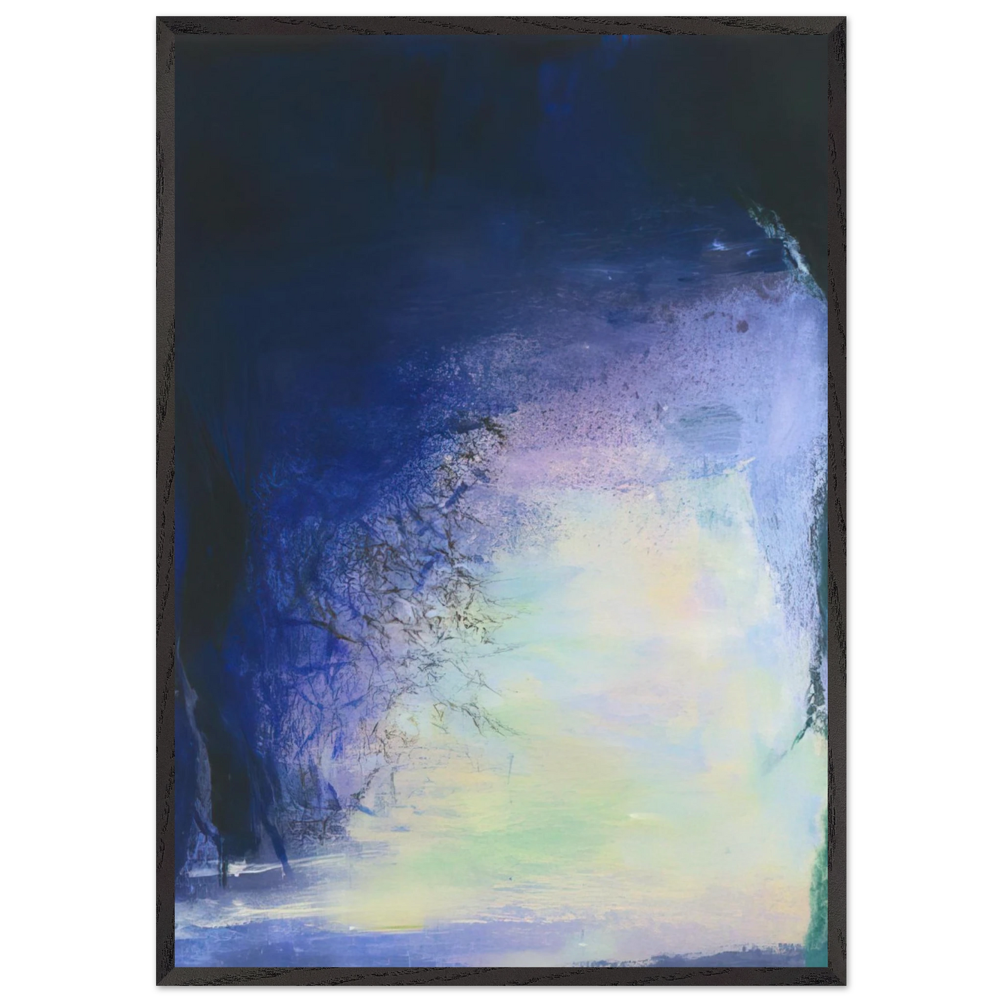 AFTER THE ECLIPSE 11 AUGUST 99 1999 - Zao Wou-Ki 70x100 cm / 28x40 inches Framed Art Print – Black Wooden Frame