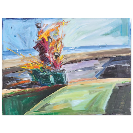 Carlos Almaraz - Untitled Car Crash - 1987  75x100 cm / 30x40inches Fine Art Poster