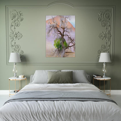 Pinons with Cedar - Georgia O'Keeffe Brushed Aluminum Print - 70x100 cm / 28x40 inches | Georgia O'Keeffe Aluminum Print | Georgia O'Keeffe Prints