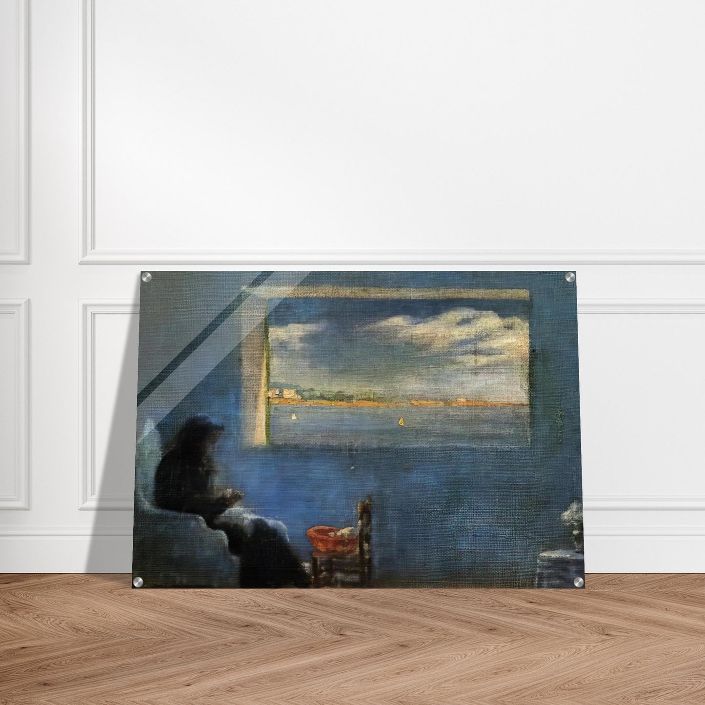 PORTRAIT OF GRANDMOTHER ANA SEWING - Salvador Dali Acrylic Print - 70x100 cm / 28x40″ inches | Salvador Dali Wall Art | Salvador Dali Prints